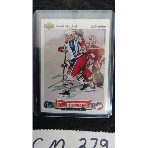 Keith Tkachuk Signed Rookie Card