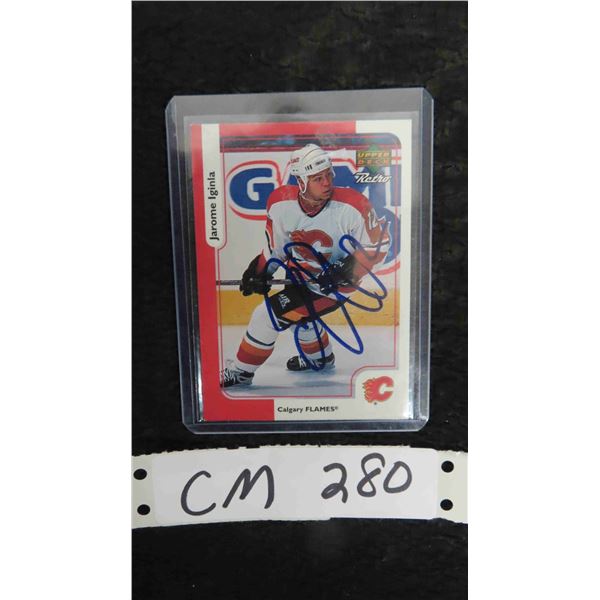 Jarome Iginla Calgary Flames Signed Cards 