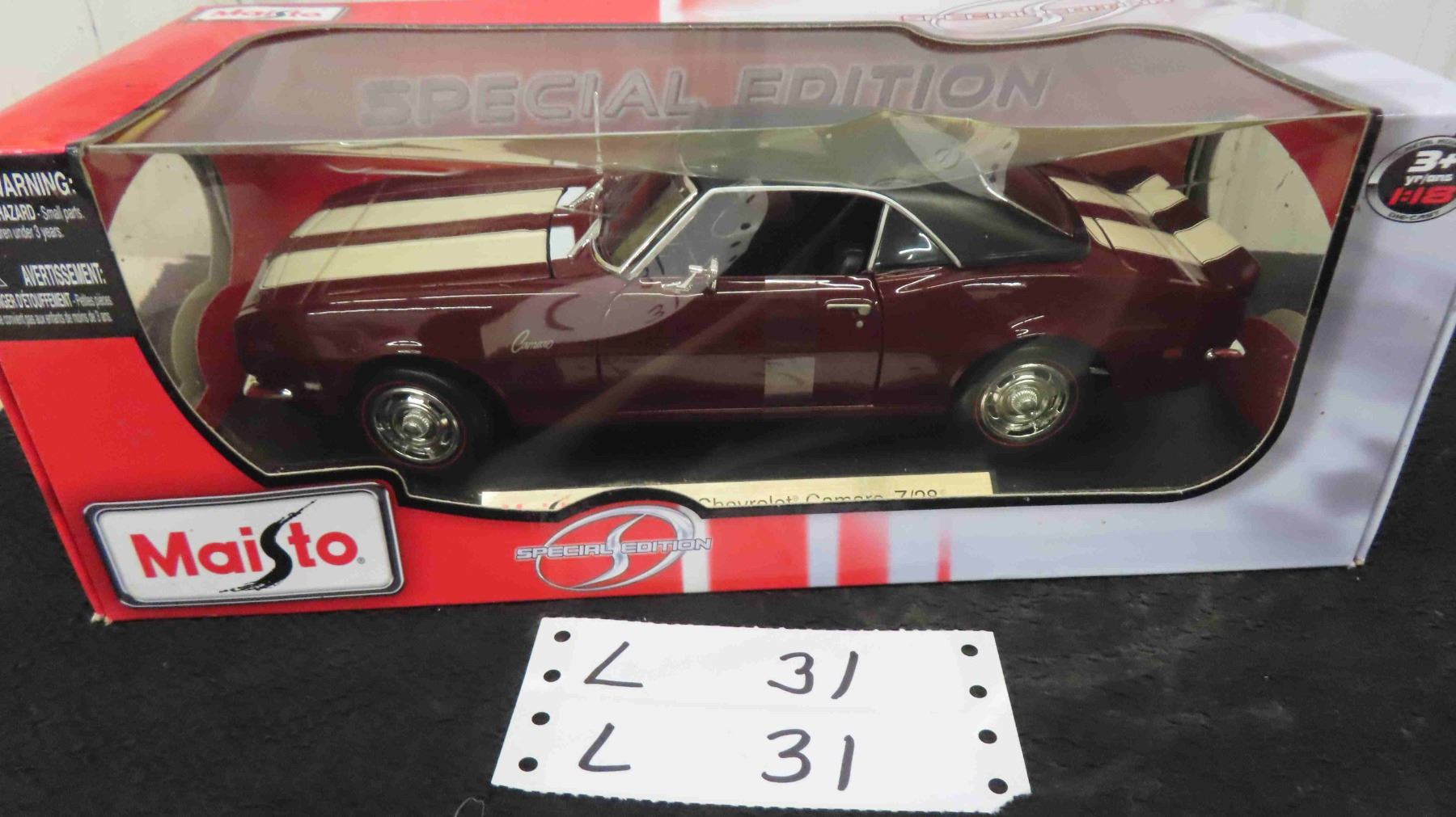 Special Edition 1968 Camaro Z28 Die Cast 1:!8 Scale New in Box