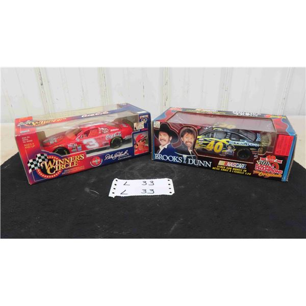 2 Die Cast Cars 1:24 Scale ; Winners Circle Coca-Cola Dale Earnhardt + Nascar 