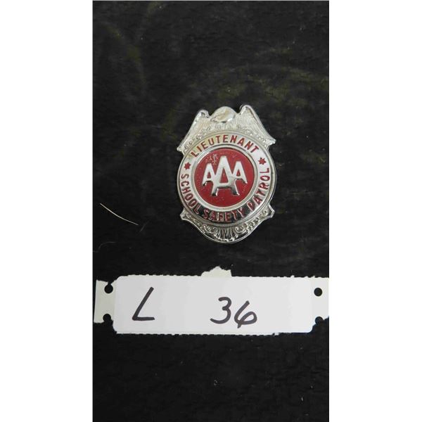 Lieutenant School Safety Patrol Badge