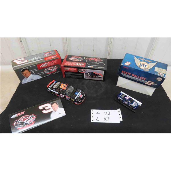 2 Die Cast Cars ; RCR 1:32 Scale Stock Car Dale Earnhardt, Rusty Wales Scale 1:64