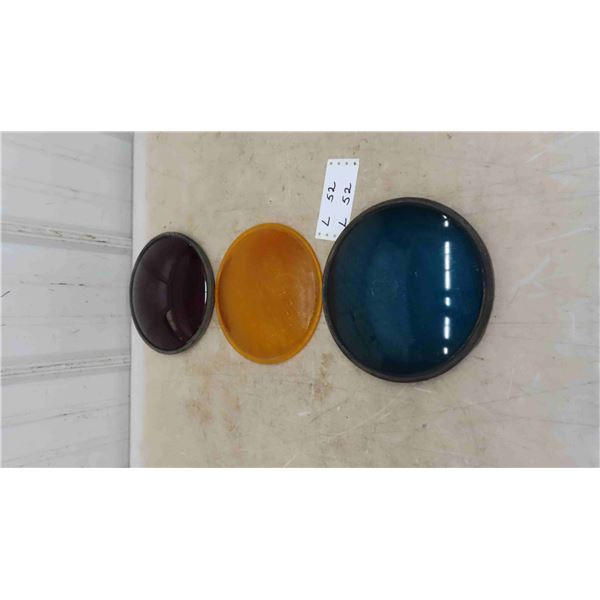 Red, Yellow, Green Stop Light Lenses 8.25" Wide