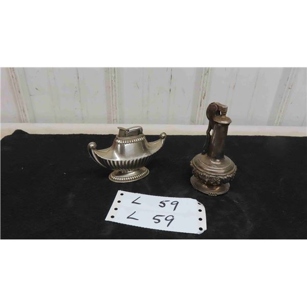 2 Vintage Aladdin Lighters