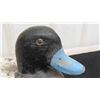 Image 3 : Hand Carved Wooden Duck Decoy with Glass Eyes + Anchor