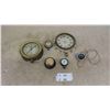 Image 1 : 6 Vintage Gauges ; Pounds Per Inch, Vacuum + Fuel Pumps, Psi, Volts