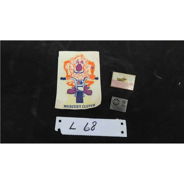 Bombardier Calgary Olympics 88 Pin, 'Ski-Doo' 1970 Olympique 335 Pin, Mercury