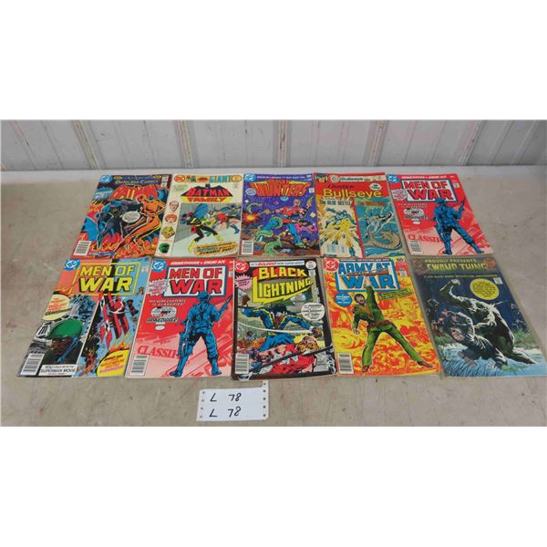 10 DC Comics ; Batman, Men of War, Army at War, Star Hunters, Swamp Thing