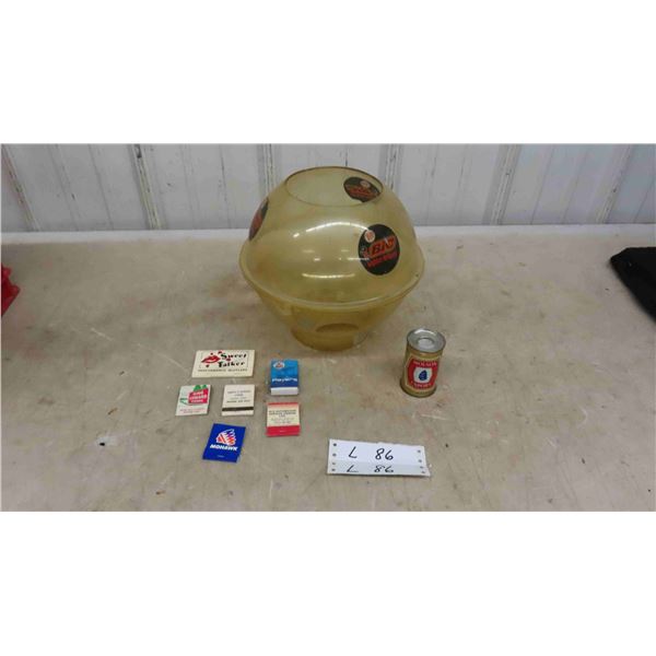 Plastic Bic Lighter Counter Display Container, Match Book Advertising, Molson