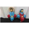 Image 9 : 2 Oriental Chalkware Approx - 6" x 9.5"