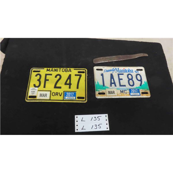 Snowmobile Plate, Motorcycle Plate, Goodyear Motorcycle Tire Iron