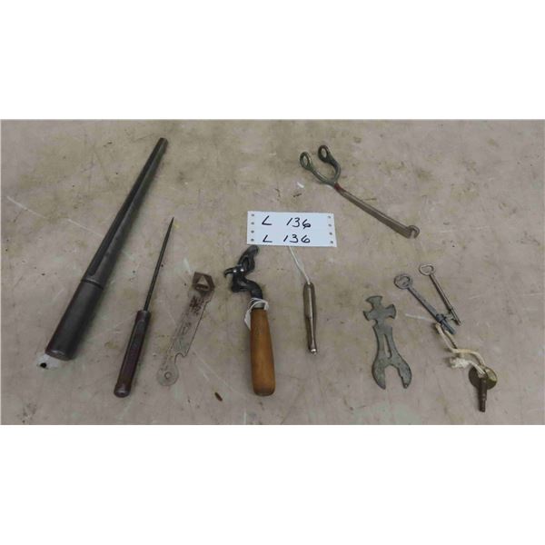 Ring Sizer,  Riedle Brewery Ltd, Ale- Lager- Porter Vintage Ice Pick Alpha Milk Bottle 