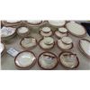 Image 3 : 54 Pc Myott Son Co Royalty Bone China Set Including ; Cups + Saucers, Plates,