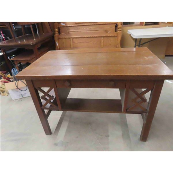 Oak Library Desk 28" x 30" x 46"