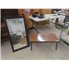 Image 1 : Bevelled Mirror 22" x 40" & Coffee table