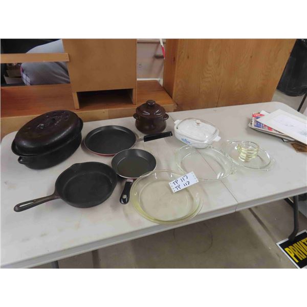 Roaster, Frying Pan, Corning Ware, Pyrex