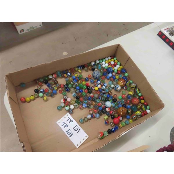 Marbles - some very early ones + Tiger's Eye