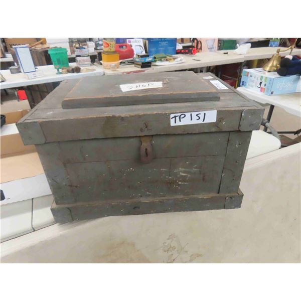 Wooden crate with Old Threader 11"x 13" x 18"