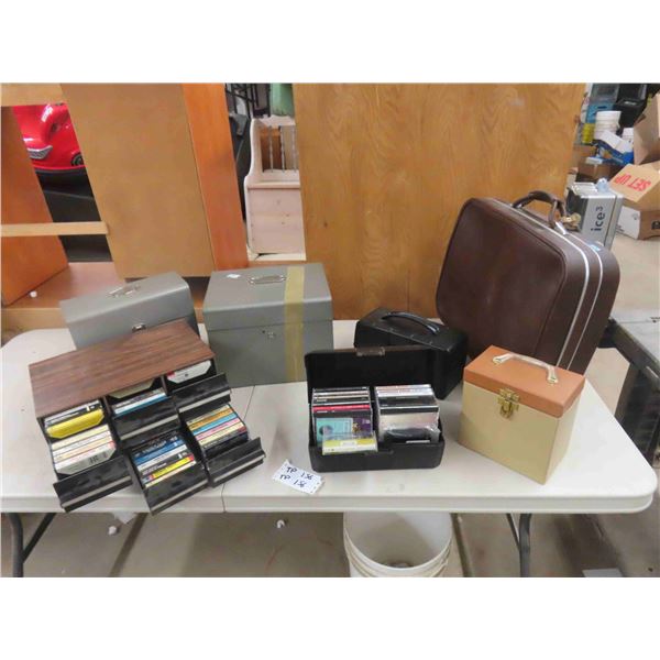 Cassettes, CDs, 45 RPM Records, Empty Lock Boxes