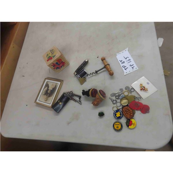 Lighter, Pocket Knife, Dog Tags, Pins