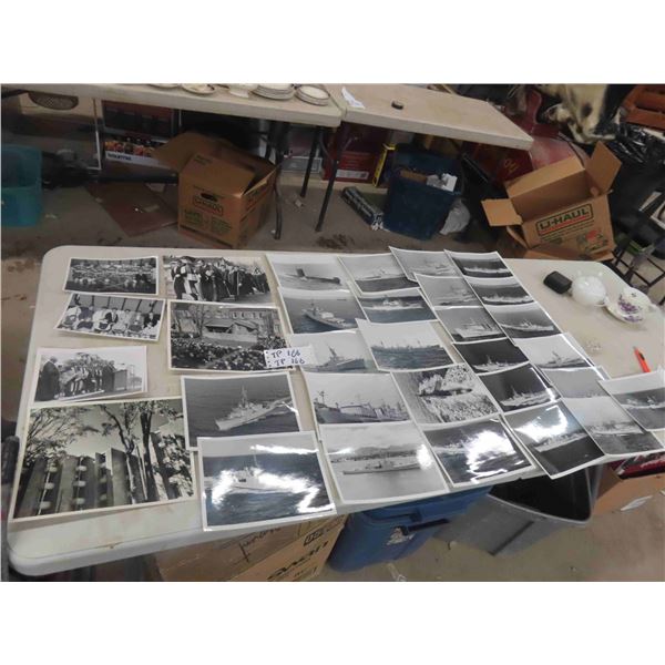 Old Black + White Photos; Ship + Submarine & University Hockey