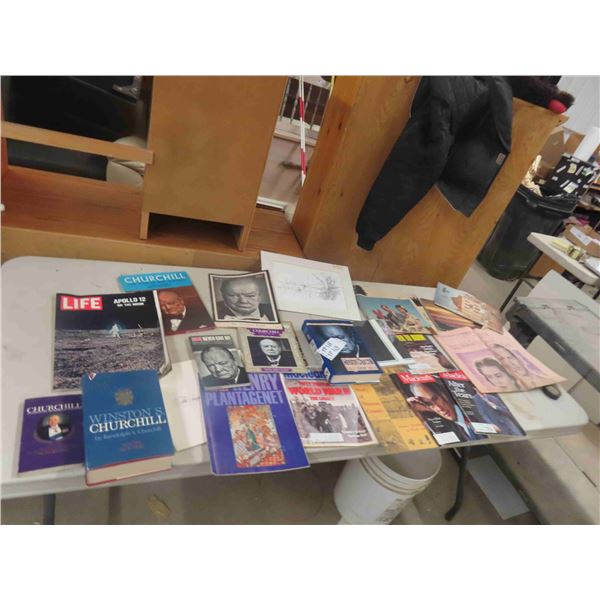 Churchill Reading Material, Old Magazines, Royalty Newspaper, Canadian Fall