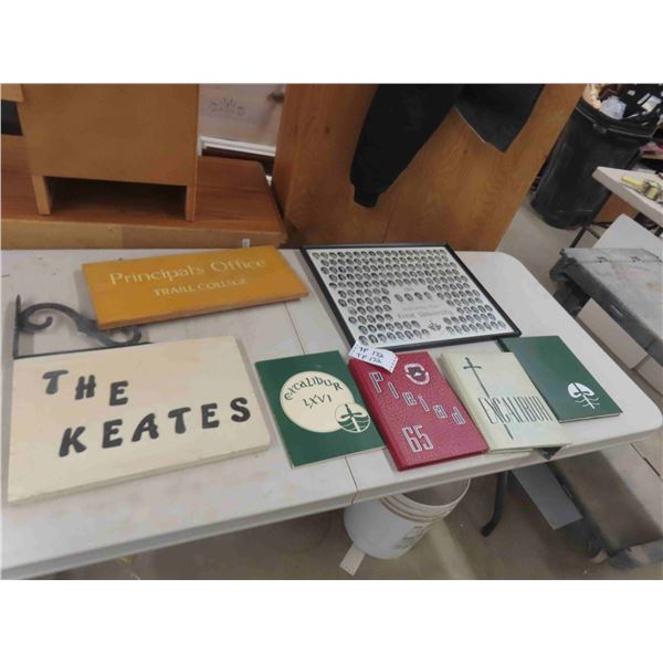 Class of '69 University Framed Picture, 1960's University Books, Principal Office Sign,