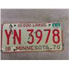 Image 3 : 11 License Plates : 1970 Minnesota , 1962 North Dakota , 1966 North Dakota
