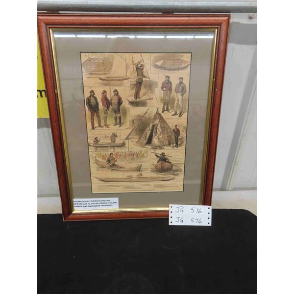 1883 'The International Fisheries Exhibition' London England Framed Photograph