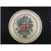 Image 2 : 2 Petit Point Flower Pictures 9 1/4'' Diameter