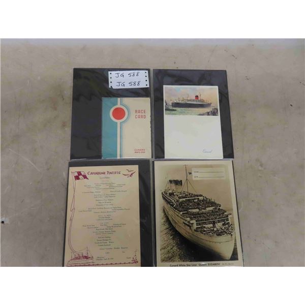 Large Photo of Queen Elizaneth Cunard White Star Liner with Deck Full of Soldiers