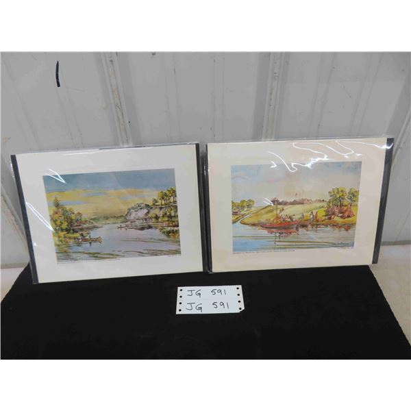 2 Reproduced Prints 11'' x 9'' from Molsons Fort Garry Brewery Private Collection