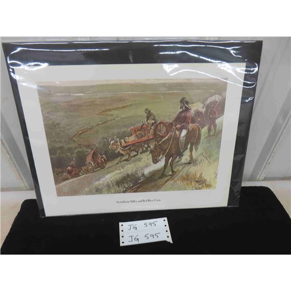 Assiniboine Valley and Red River Carts Print 12.5'' x 16.5''