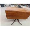 Image 2 : Duncan Phyfe Walnut Dropleaf Table with Drawer 36'' x 46''