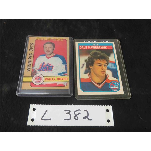 2 Rookie Cards Wally Boyer & Dale Hawerchuk