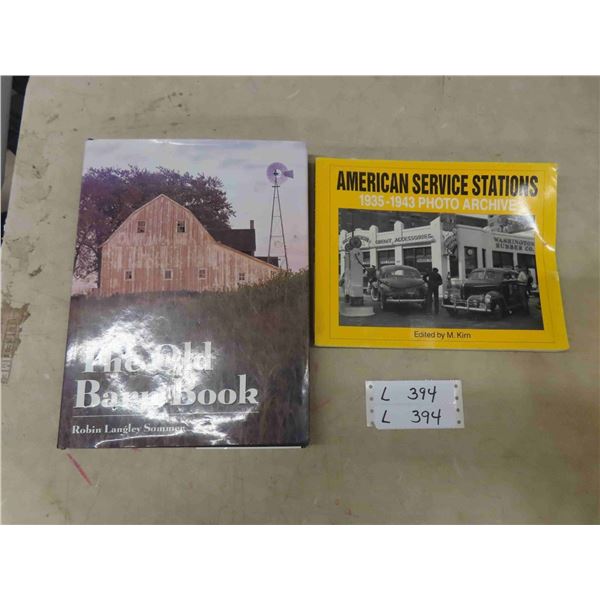 2 Coffee Table Books 'The Old Barn' & American Gas Stations 1935-1943' 
