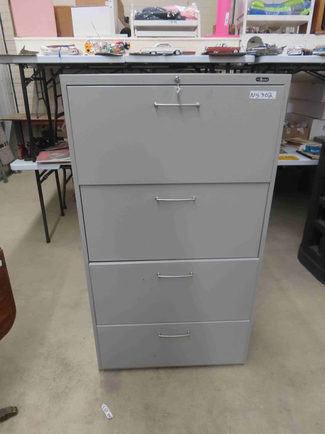 Pro Source 4 Drawer Metal Lateral Filing Cabinet with Key 54'' x 30'' x ...
