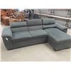 Image 1 : 2 Piece Sectional with Slide Out Hide a Bed and Adjustable Head Rest