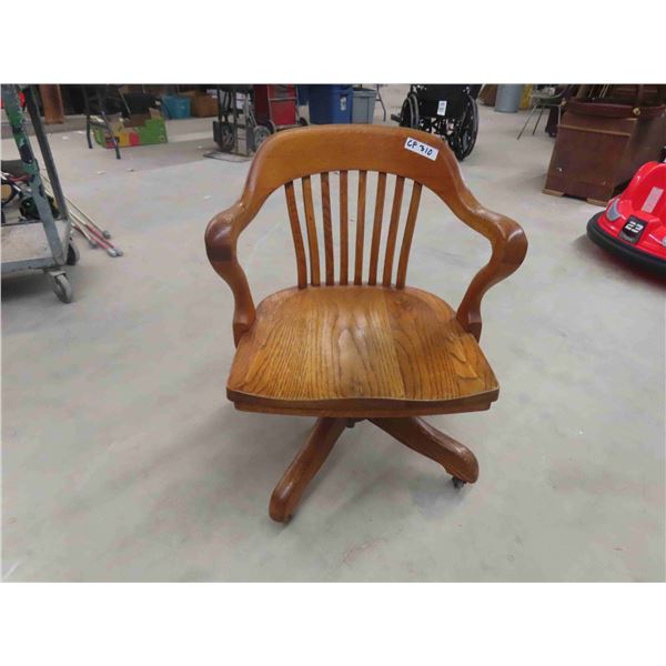 Krug Oak Swivel Office Chair