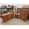 Image 1 : 4 Piece Bedroom Suite : Dresser 52'' x 36'' x 18'' , Night Stand 23'' 