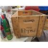 Image 14 : Pepsi Cola Crate 12'' x 19'' x 10 3/4'' , 21 Various Pop Bottles