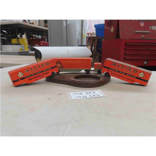 Vintage Diecast Allied Semi Truck with Advertising of Gimli Transfer and 