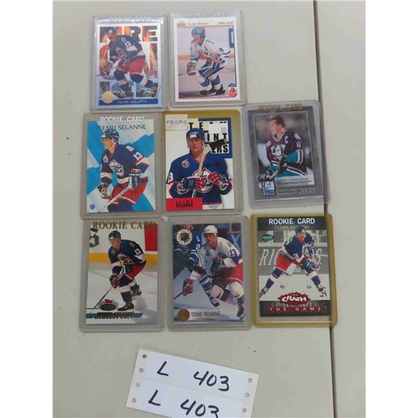 8 Teemu Selanne Hockey Cards