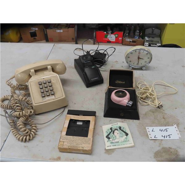 Play Your Cassettes in an 8 Track Player! Ladies Razor, Desk Phone, Motorolla