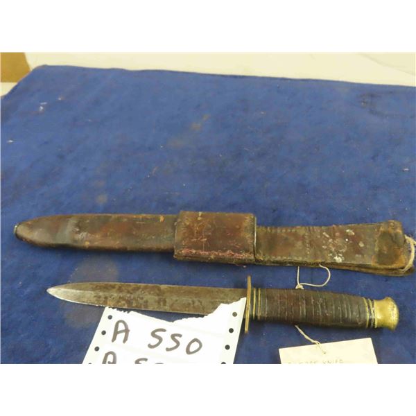 Combat Knife with Sheath 11'' by Sothern/Richardson - From the Boer War