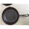 Image 6 : 3 Cast Iron Frying Pans (2) 12'' & (1) 10''