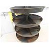 Image 4 : Counter Top Revolving Metal Hardware Bin 4 1/3 Tier 28'' Tall x 17'' 