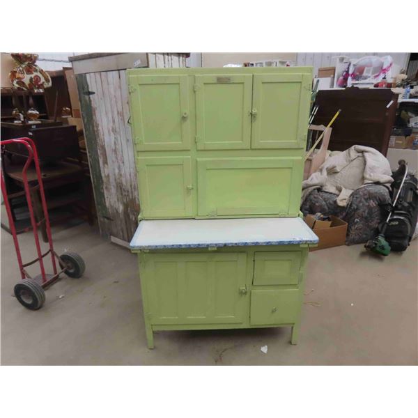 Painted Kitchen Hoosier with Porcelain Top 68'' x 42'' x 25''
