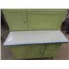 Image 3 : Painted Kitchen Hoosier with Porcelain Top 68'' x 42'' x 25''