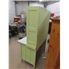 Image 5 : Painted Kitchen Hoosier with Porcelain Top 68'' x 42'' x 25''